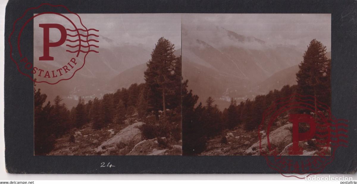 Fotografia antica: ST SAINT GERTRUD GERTRUDE TIROL TYROL CONECTING AUSTRIA Y ITALIA +-17*9CM ESTEREOSCOPICA STEREOSCO
