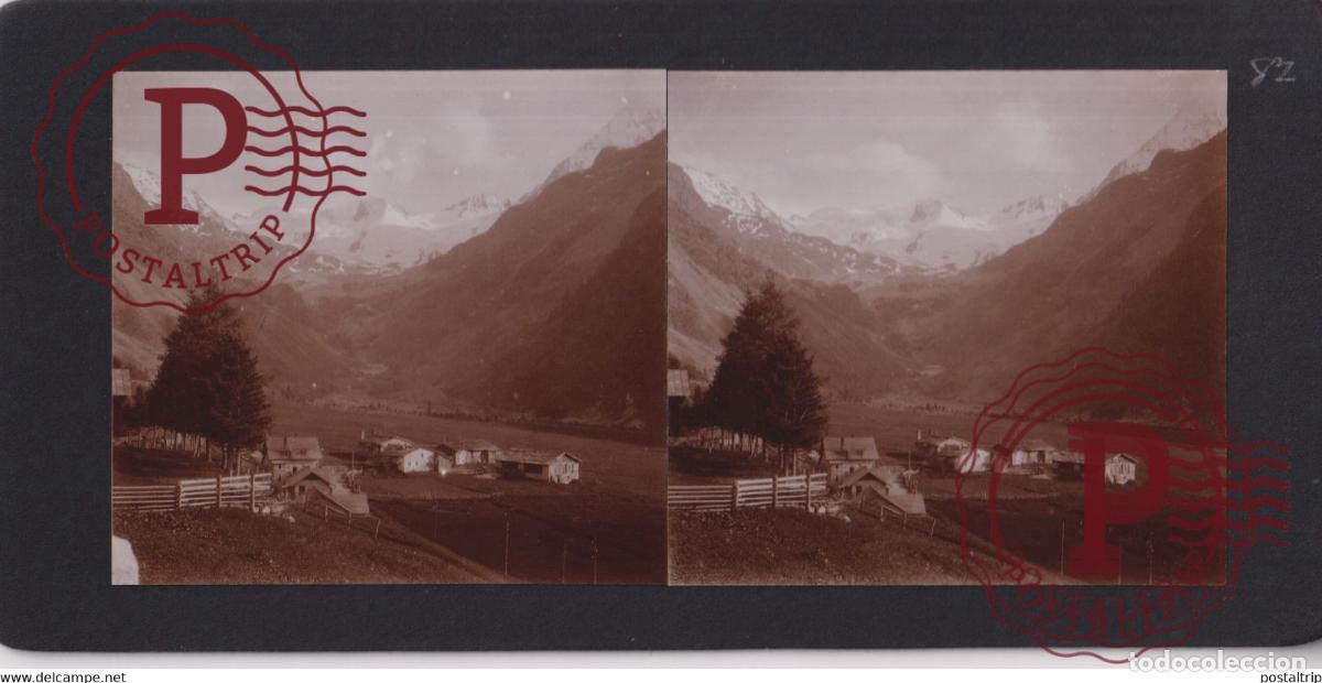 Fotografia antica: HOTEL SOLDA SUDENTHAL TIROL TYROL AUTRICHE +-17*9CM ESTEREOSCOPICA STEREOSCOPIC francestereo