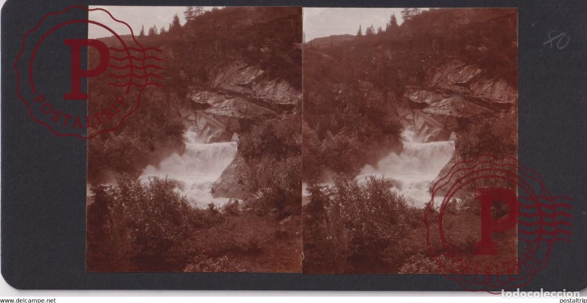 Fotografia antica: GRIMSEL PASS BE Berne SUISSE SUIZA SCHWEIZ switzerland +-17*9CM ESTEREOSCOPICA STEREOSCOPIC francest