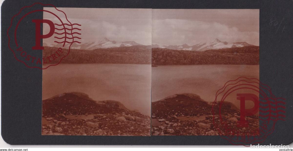 Fotografia antica: LAKE FRIMSEL FRINSEL HANDECK SUISSE SUIZA SCHWEIZ switzerland +-17*9CM ESTEREOSCOPICA STEREOSCOPIC