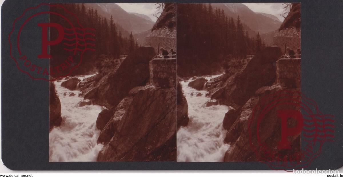 Fotografia antica: HANDECK FALL SUISSE SUIZA SCHWEIZ switzerland +-17*9CM ESTEREOSCOPICA STEREOSCOPIC francestereo