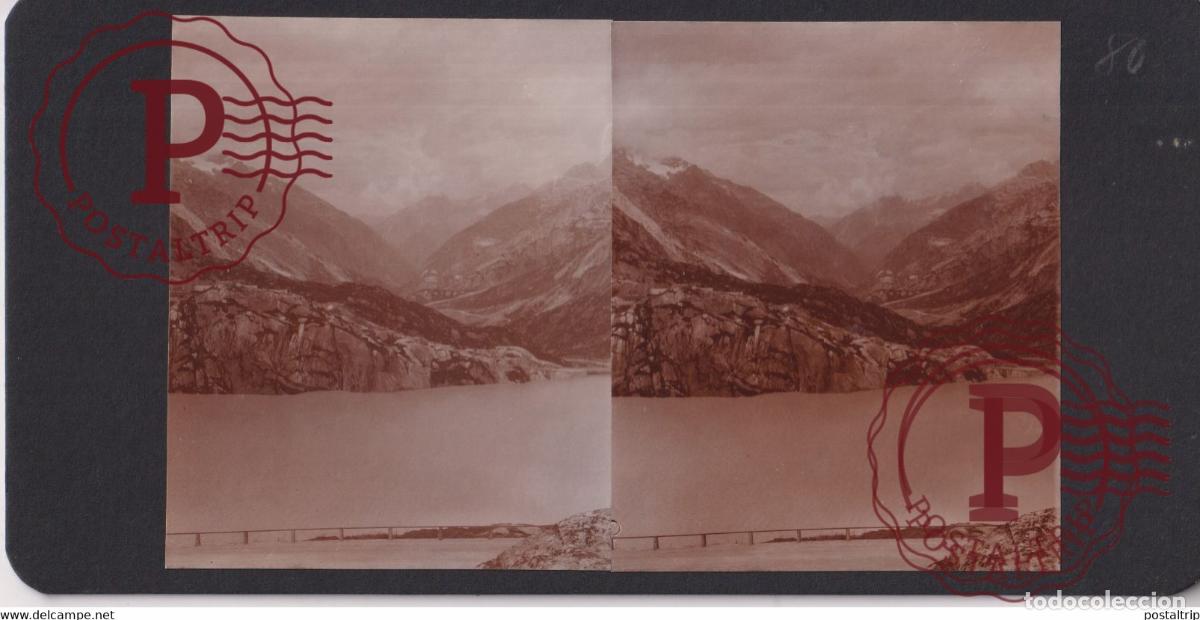 Fotografia antica: GRIMSEL PASS BE Berne SUISSE SUIZA SCHWEIZ switzerland +-17*9CM ESTEREOSCOPICA STEREOSCOPIC francest