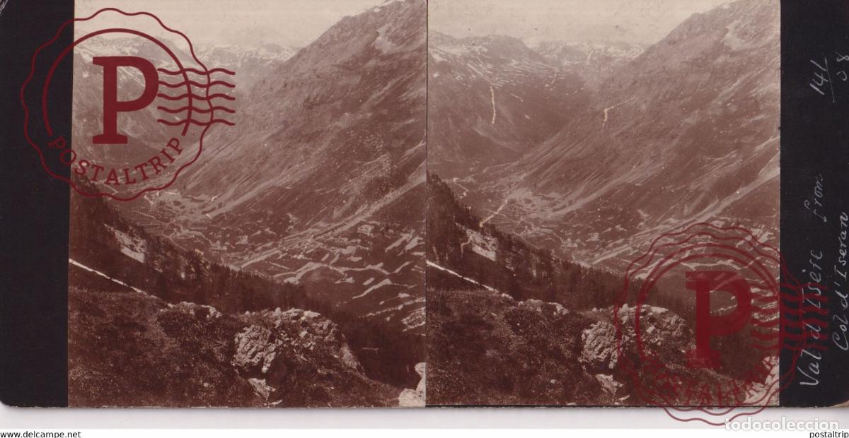Fotograf&iacute;a antigua: VAL DISERE 73] Savoie COL DISERAN FRANCE +-17*9CM ESTEREOSCOPICA STEREOSCOPIC francestereo