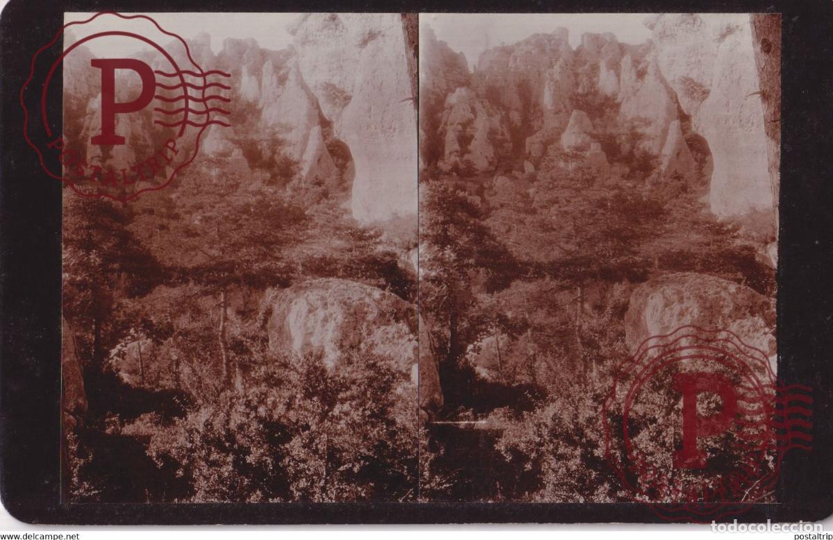 Fotograf&iacute;a antigua: MONTPELLIER LE VIEUX 48 Loz&egrave;re FRANCE LES REMPARTS +-17*10CM ESTEREOSCOPICA STEREOSCOPIC franceste