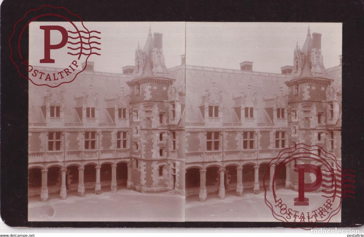 Alte Fotografie: 41 Loir et Cher Blois CHATEAU +-17*10CM ESTEREOSCOPICA STEREOSCOPIC francestereo