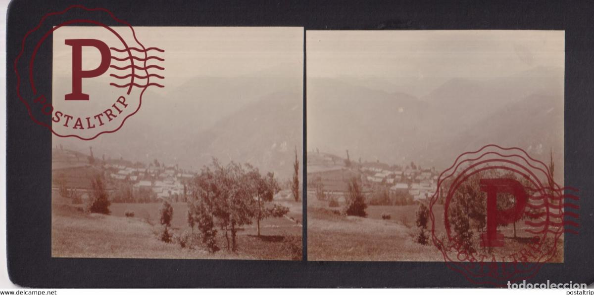Fotograf&iacute;a antigua: AX LES THERMES RUE CHIOULA 09] Ari&egrave;ge +-17*9CM ESTEREOSCOPICA STEREOSCOPIC francestereo