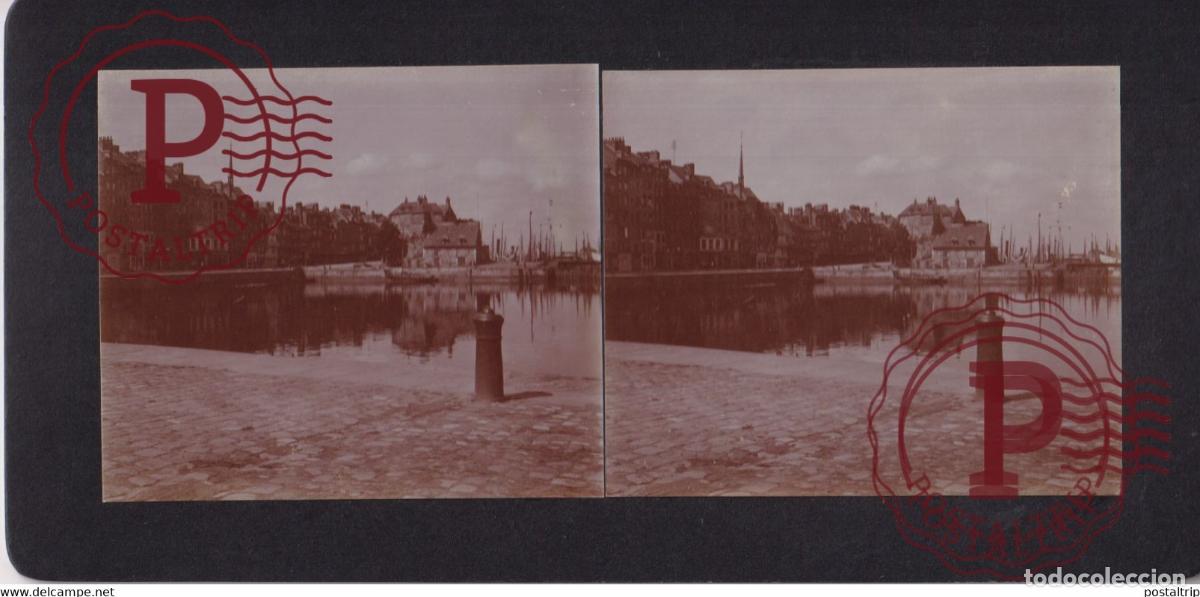 Fotograf&iacute;a antigua: 14] Calvados Honfleur +-17*9CM ESTEREOSCOPICA STEREOSCOPIC francestereo
