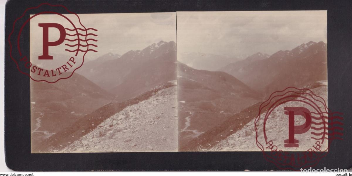 Fotograf&iacute;a antigua: Tourmalet pass A BAREGES 65 Hautes Pyr&eacute;n&eacute;es FRANCE +-17*9CM ESTEREOSCOPICA STEREOSCOPIC francestere