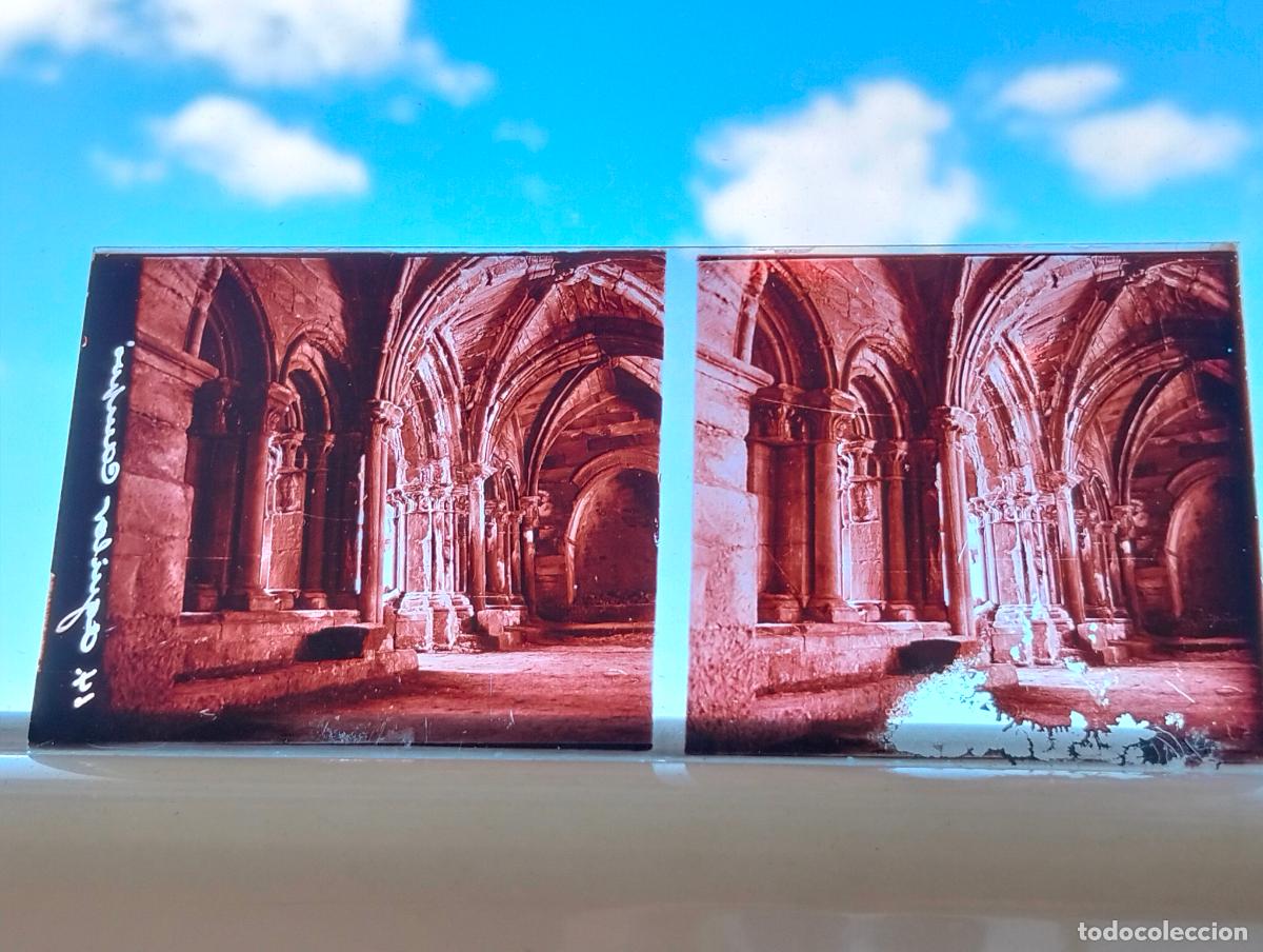 Fotograf&iacute;a antigua: AGUILAR DE CAMPOO PALENCIA VISTA ESTEREOSCOPICA EN CRISTAL 5,8 X 13 CM