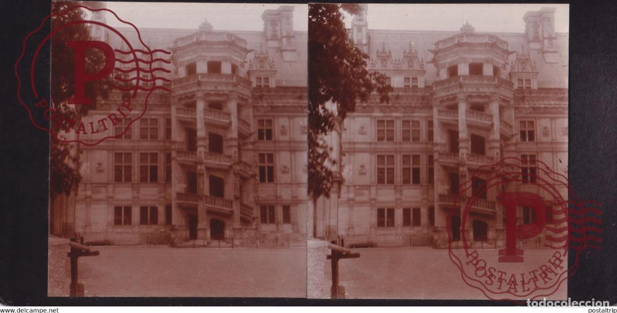 Fotograf&iacute;a antigua: BLOIS CHATEAU FRANCE +-17*9CM ESTEREOSCOPICA STEREOSCOPIC francestereo