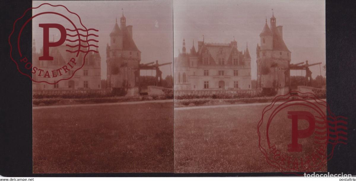 Fotograf&iacute;a antigua: CHATEAU CHENONCEAUX 37] Indre et Loire FRANCE +-17*9CM ESTEREOSCOPICA STEREOSCOPIC francestereo