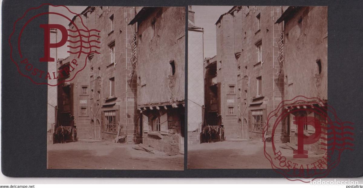 Alte Fotografie: PUY DE DOME - BESSE EN CHANDESSE BORNE MICHELIN FRANCE +-17*9CM ESTEREOSCOPICA STEREOSCOPIC frances