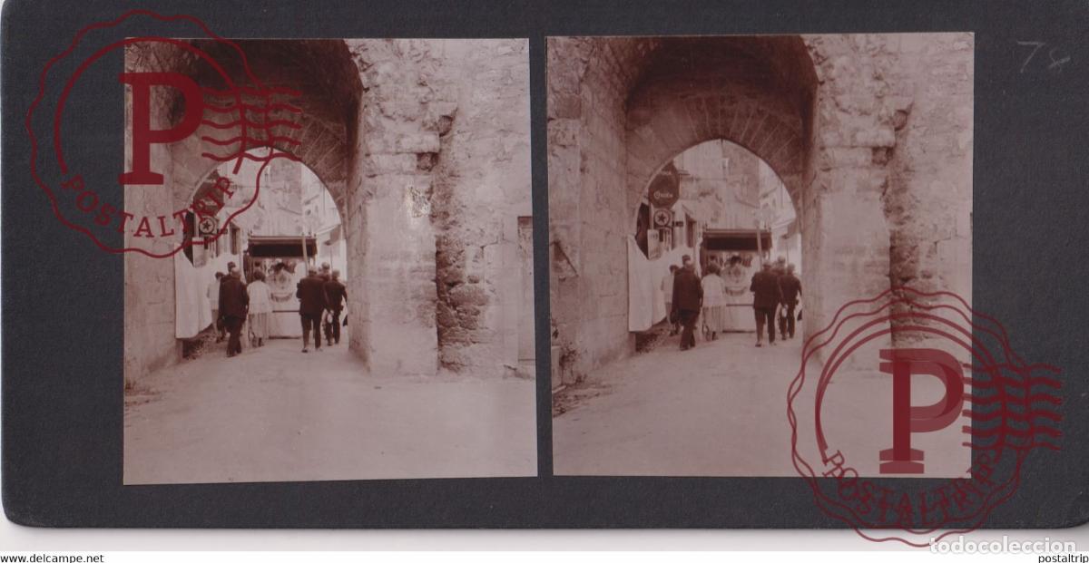 Alte Fotografie: 46] Lot Rocamadour PROCESSION FRANCE +-17*9CM ESTEREOSCOPICA STEREOSCOPIC francestereo