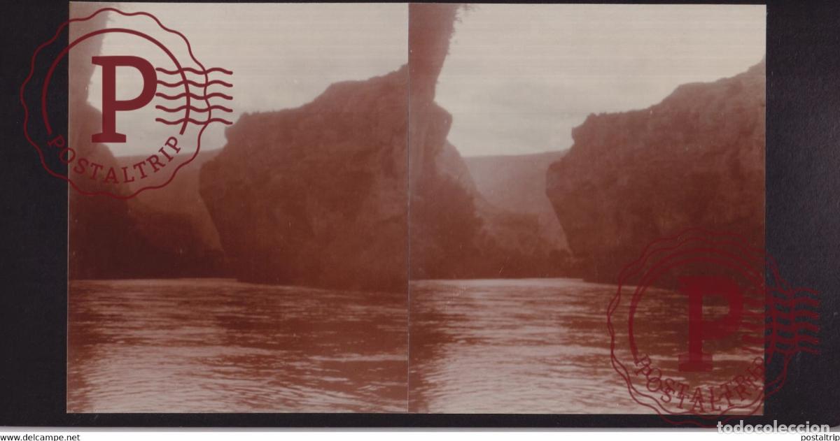 Alte Fotografie: GORGES DU TARN 48] Loz&egrave;re THE DETROITS FRANCE +-17*9CM ESTEREOSCOPICA STEREOSCOPIC francestereo