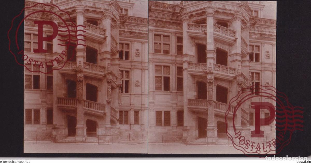 Alte Fotografie: CHATEAU BLOIS FRANCE +-17*9CM ESTEREOSCOPICA STEREOSCOPIC francestereo