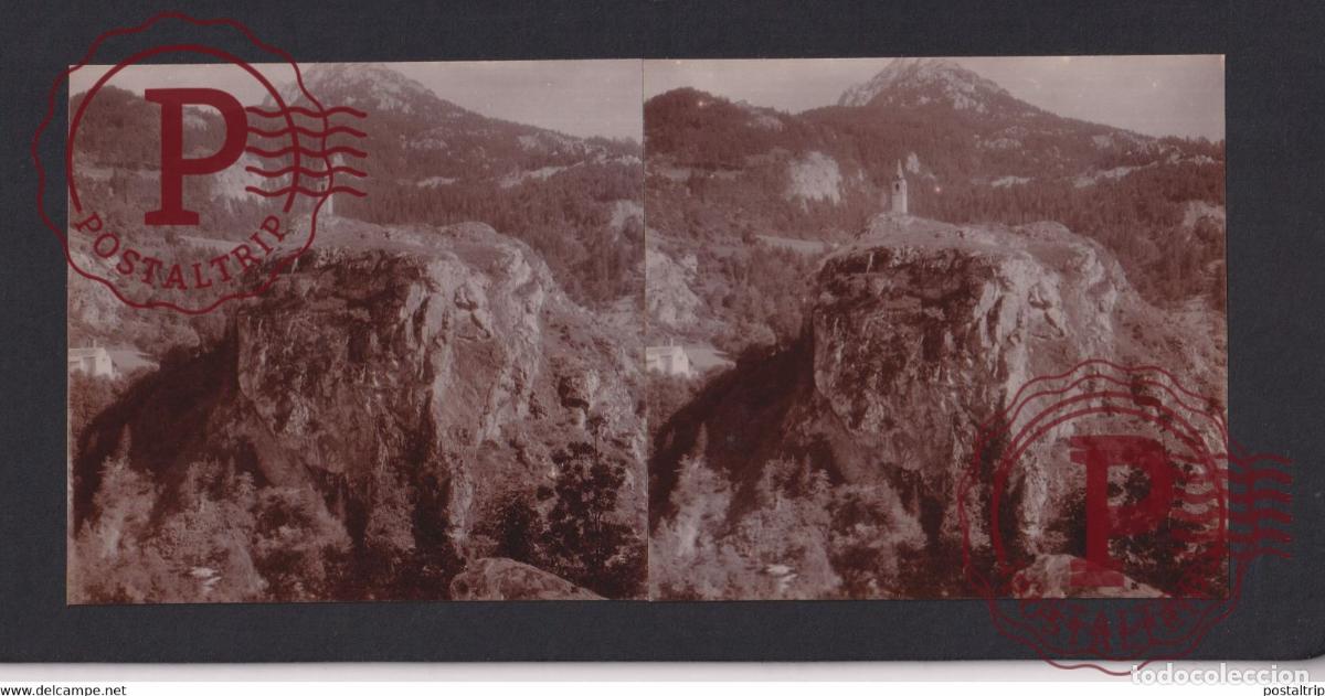 Fotografia antiga: QUEYRAS VAL DU GUIL RUE ABRIES CHATEAU FRANCE +-17*9CM ESTEREOSCOPICA STEREOSCOPIC francestereo