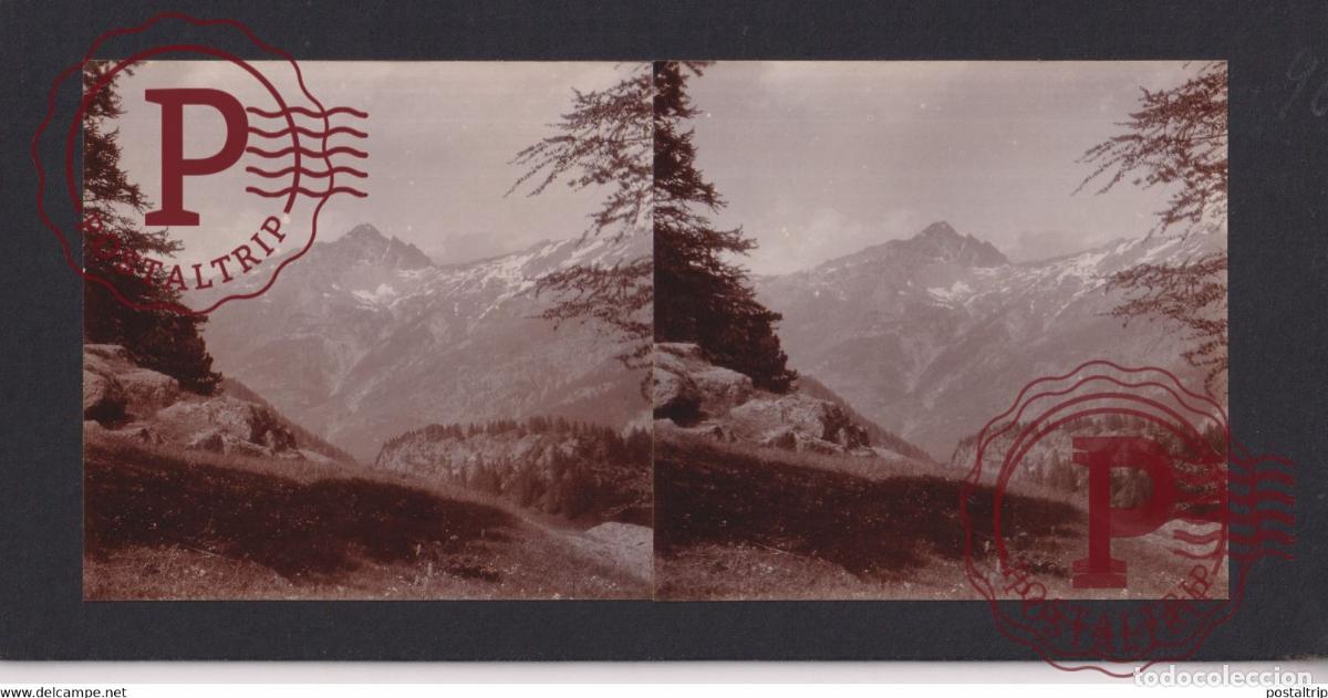 Fotograf&iacute;a antigua: NONT SOLITUDE ALP MEDILLE ABRIES N E DAUPHINE +-17*9CM ESTEREOSCOPICA STEREOSCOPIC francestereo