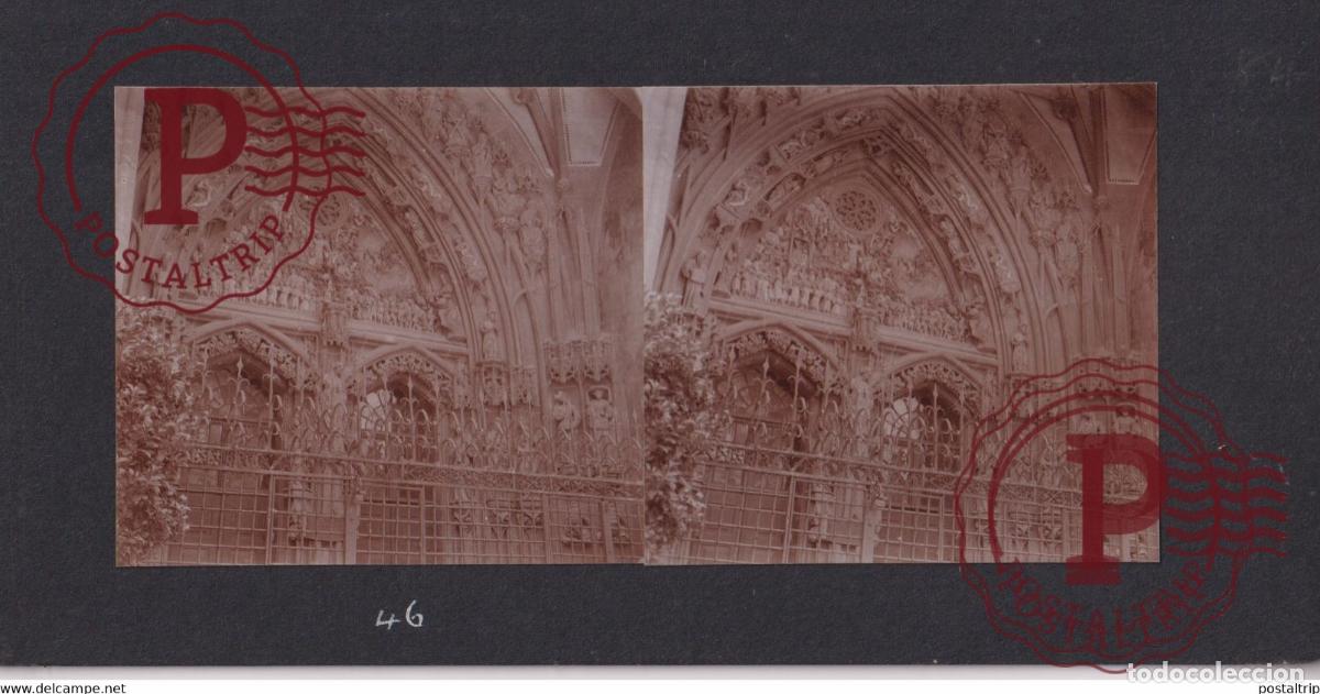 Fotograf&iacute;a antigua: BE BERNE CATHEDRAL SUISSE,SWITZERLAND,SWISS, HELVETIA,SCHWEIZ +-17*9CM ESTEREOSCOPICA STEREOSCOPIC