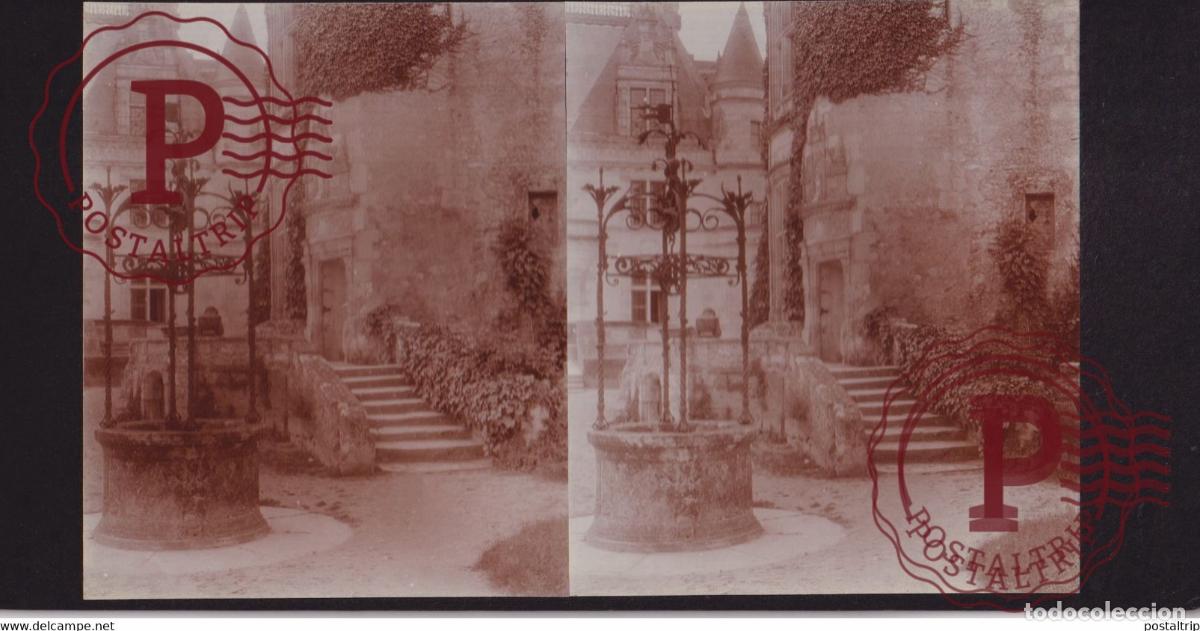 Fotograf&iacute;a antigua: 37] Indre et Loire Chenonceaux PUIT FRANCE +-17*9CM ESTEREOSCOPICA STEREOSCOPIC francestereo