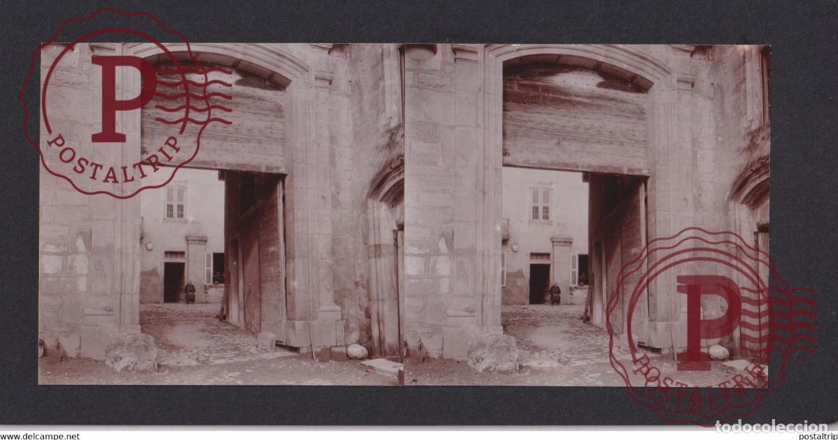 Fotograf&iacute;a antigua: MOUTHIER MONAST&Egrave;RE JURA FRANCE +-17*9CM ESTEREOSCOPICA STEREOSCOPIC francestereo