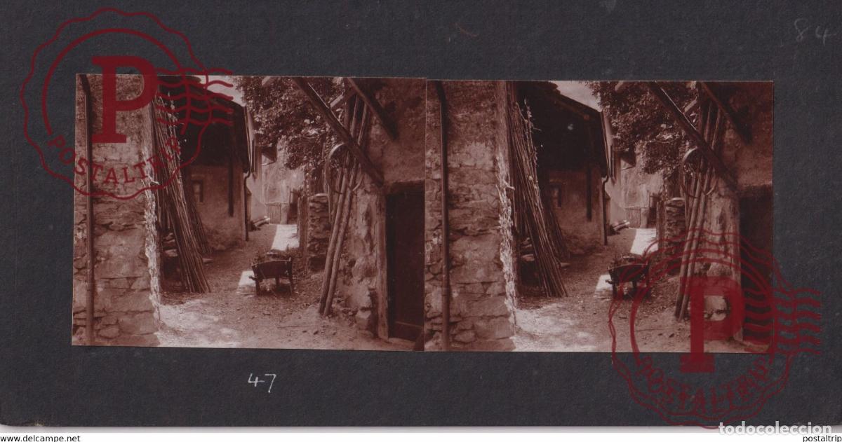 Antique Photography: VILLAGE PRES MARTIGNY VS Valais SUISSE SUIZA SCHWEIZ switzerland +-17*9CM ESTEREOSCOPICA STEREOSCOP
