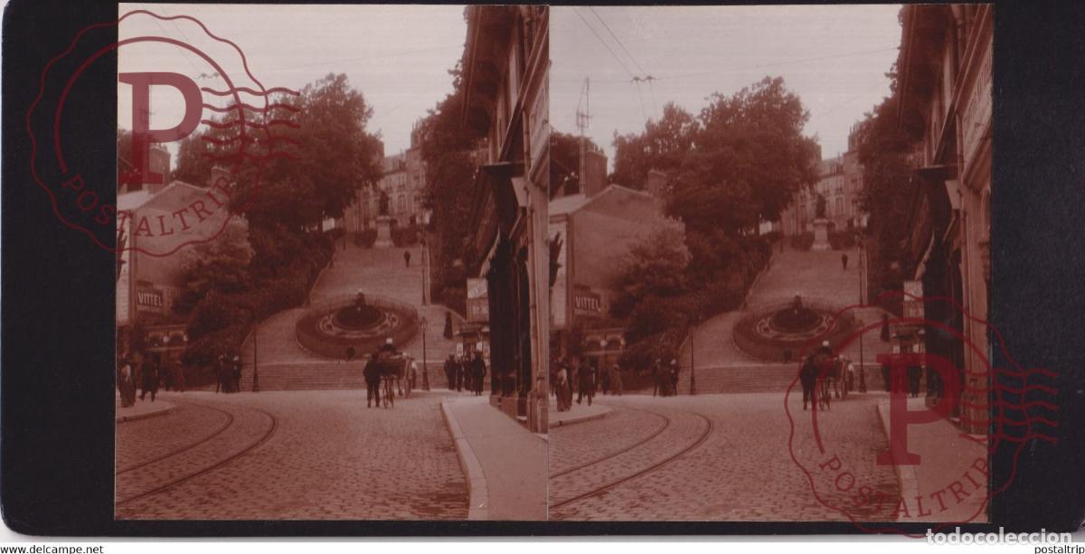 Fotografia antiga: 41 - LOIR ET CHER BLOIS RUE DENIS LAPIN ST HONORE FRANCE +-17*9CM ESTEREOSCOPICA STEREOSCOPIC franc