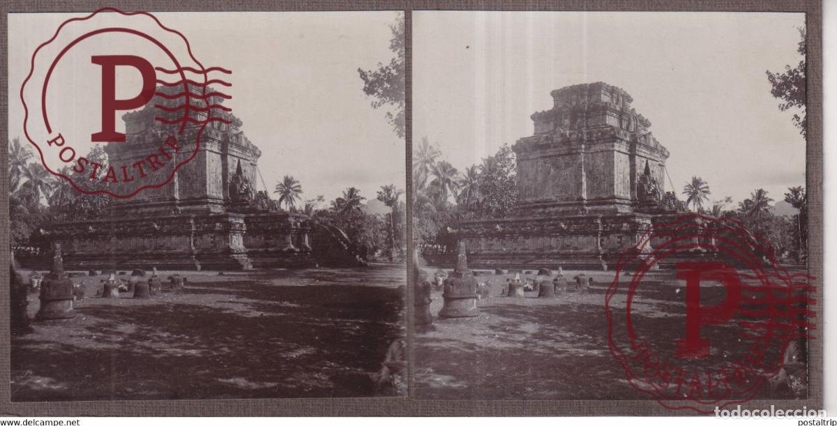 Fotografia antica: TJANDI MENDOET ASIA INDONESIE INDONESIA Dutch East Indies +-18*9CM ESTEREOSCOPICA STEREOSCOPIC