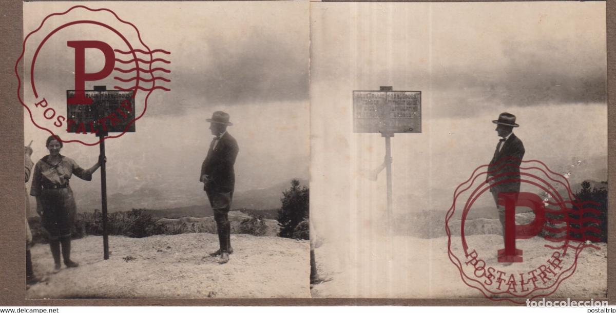 Alte Fotografie: 1925 TANGKOEBAN PRAHOE ASIA INDONESIE INDONESIA Dutch East Indies +-18*9CM ESTEREOSCOPICA STEREOSC