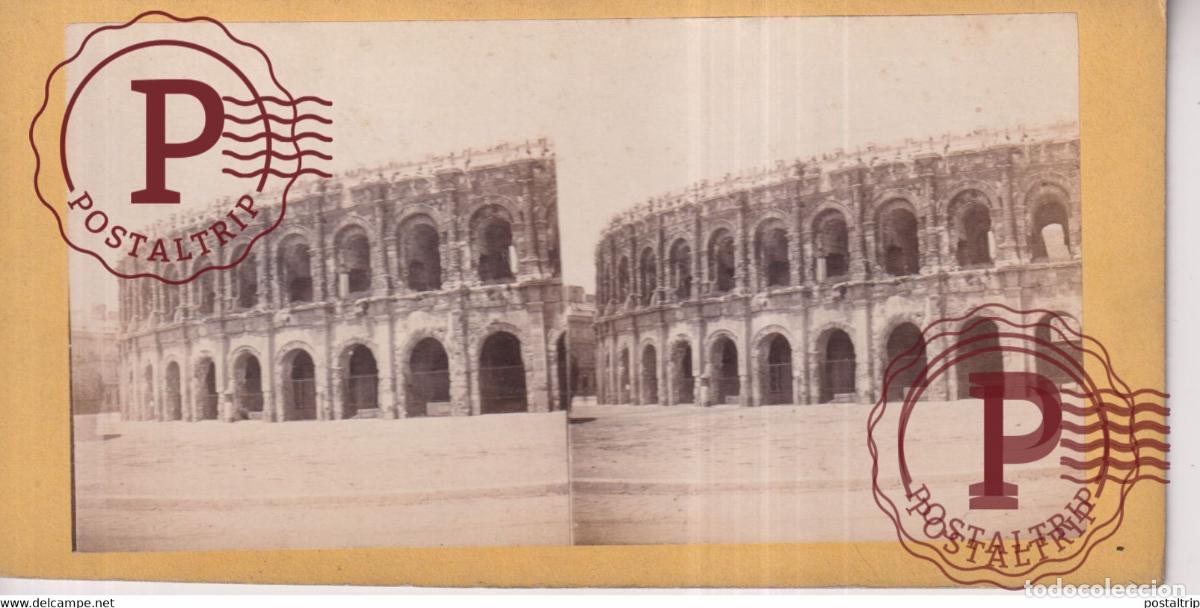 Fotograf&iacute;a antigua: AMPHITHEATRE ROMAIN +-17.5*9CM ESTEREOSCOPICA STEREOSCOPIC
