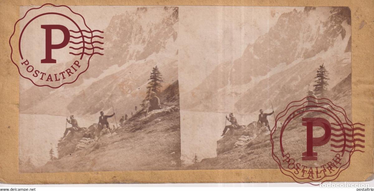 Fotograf&iacute;a antigua: PYREN&Eacute;ES LA NATURE SC&Egrave;NES DE MONTAGNE +-17.5*8.5CM ESTEREOSCOPICA STEREOSCOPIC