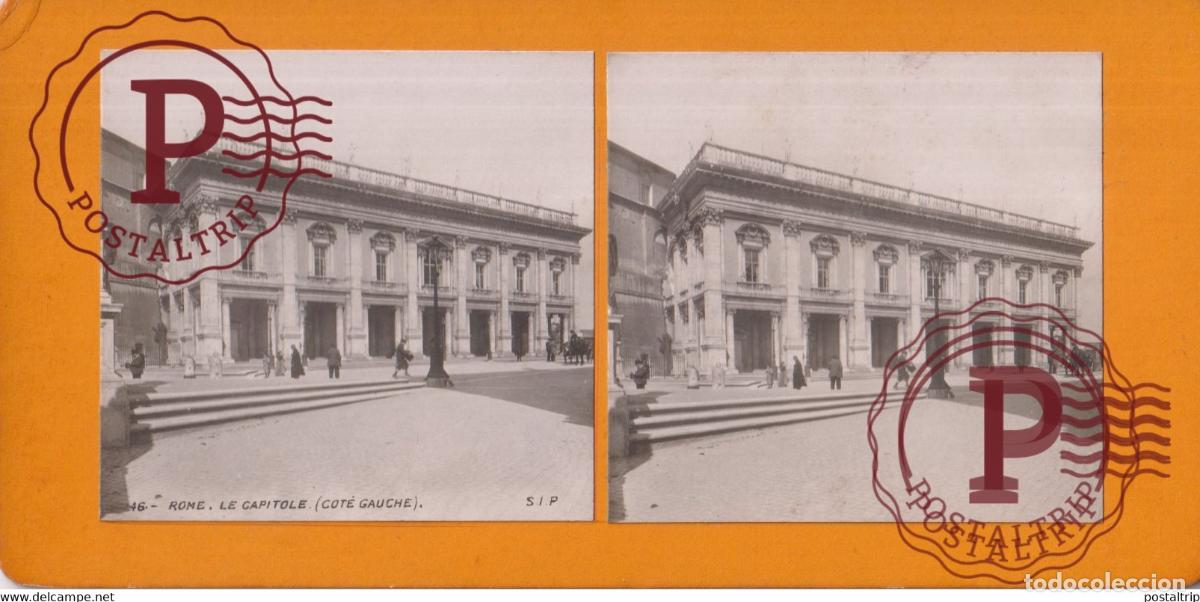 Fotograf&iacute;a antigua: Le Capitole Rome Italia Italy Italie Roma +-17.5*8.5CM ESTEREOSCOPICA STEREOSCOPIC