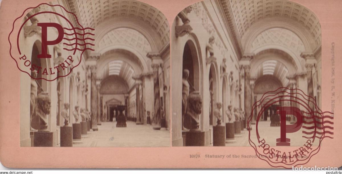 Fotografia antiga: Fontaine de Trev&iacute; Rome Italia Italy Italie Roma +-17.5*8.5CM ESTEREOSCOPICA STEREOSCOPIC