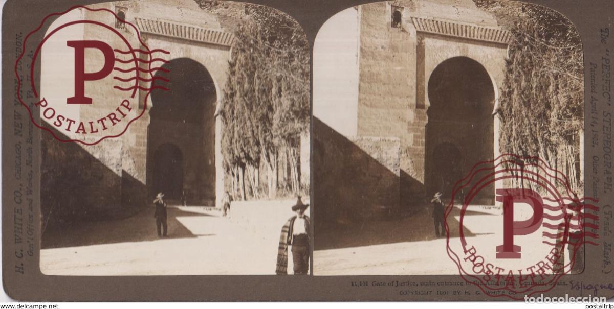 Fotograf&iacute;a antigua: ESPA&Ntilde;A. GRANADA. ALHAMBRA. PUERTA DE JUSTICIA.