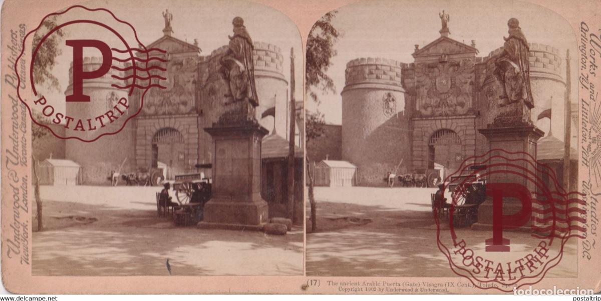 Fotograf&iacute;a antigua: ESPA&Ntilde;A. TOLEDO. PUERTA VISAGRA.
