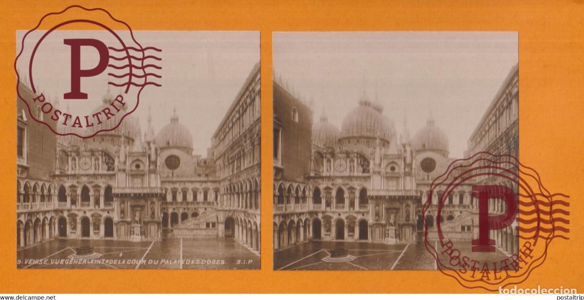 Fotograf&iacute;a antigua: Venise Vue Gerere inte. de la Cour du Palais Des Doges Italia Italy Italie +-17.5*8.5CM ESTEREOSCOP