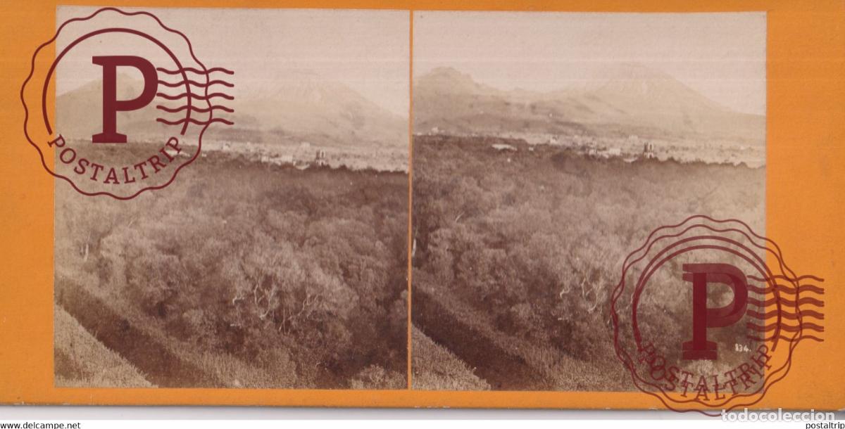 Fotograf&iacute;a antigua: A Lest ed Naples Bordant la baie Italia Italy Italie +-17.5*8.5CM ESTEREOSCOPICA STEREOSCOPIC