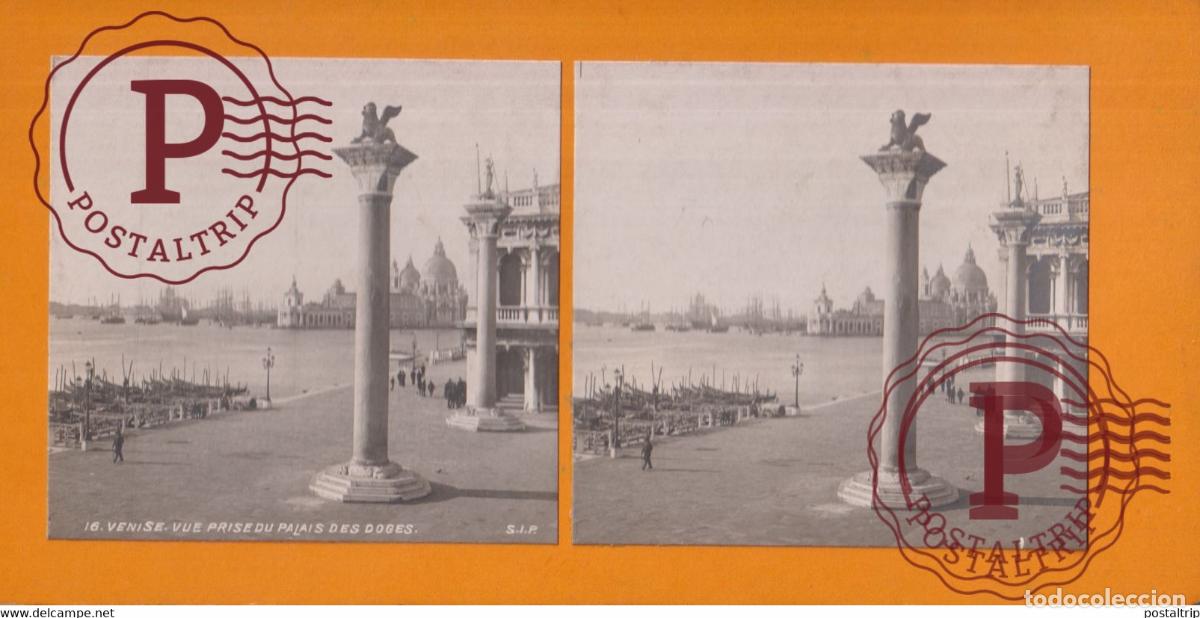Photographie ancienne: Venise Vue Prise du Palais Des Doges Italia Italy Italie +-17.5*8.5CM ESTEREOSCOPICA STEREOSCOPIC