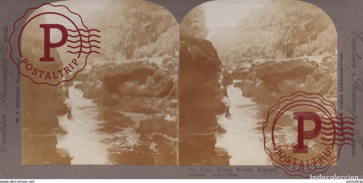 Fotograf&iacute;a antigua: THE STRID, BOLTON WOODS, ENGLAND Hollingreave road U.K. United Kingdom Reino Unido +-18*9CM ESTEREO