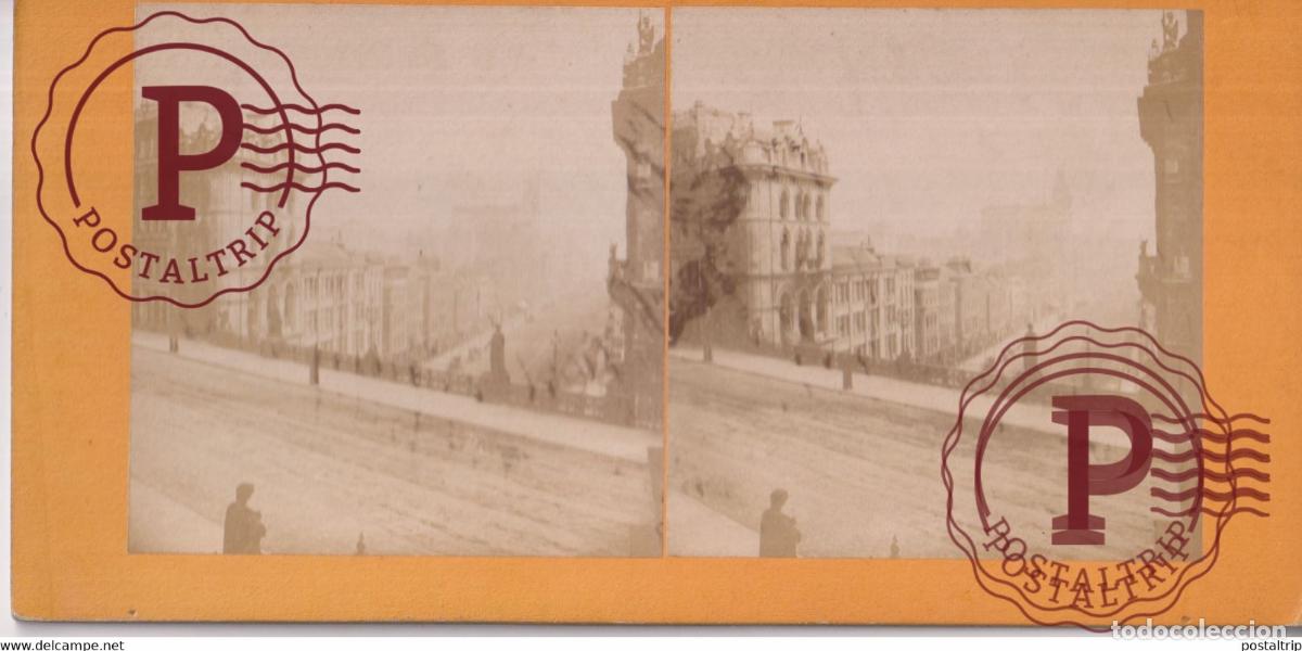 Fotograf&iacute;a antigua: RUE PRINCIPALE LONDON LONDRES HIGH STREET UK United Kingdom Reino Unido +-18*9CM ESTEREOSCOPICA ST