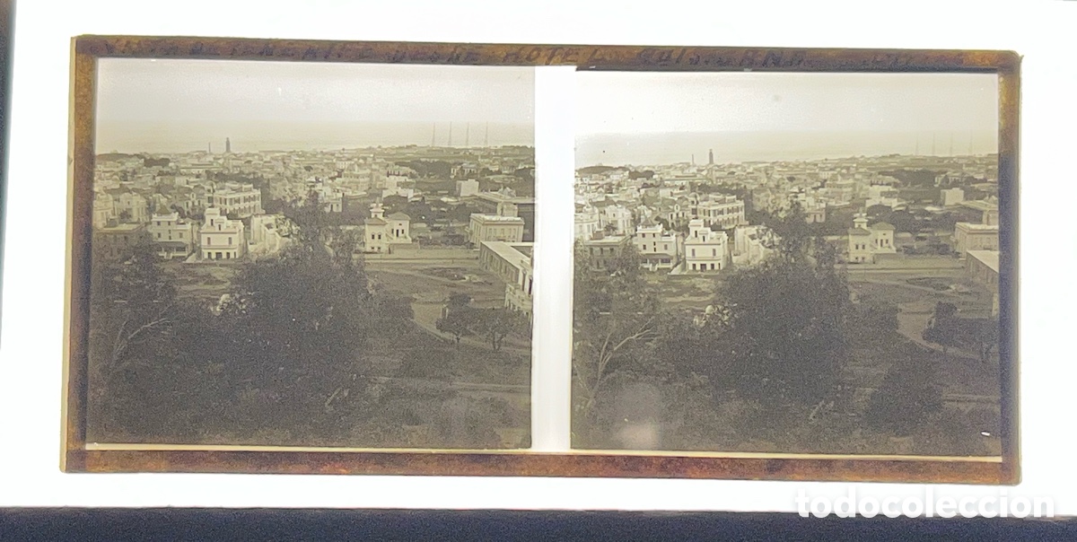 Fotograf&iacute;a antigua: TENERIFE Vista panor&aacute;mica de la ciudad desde el Hotel Quintana ? Estereosc&oacute;pica cristal (h.1900?)