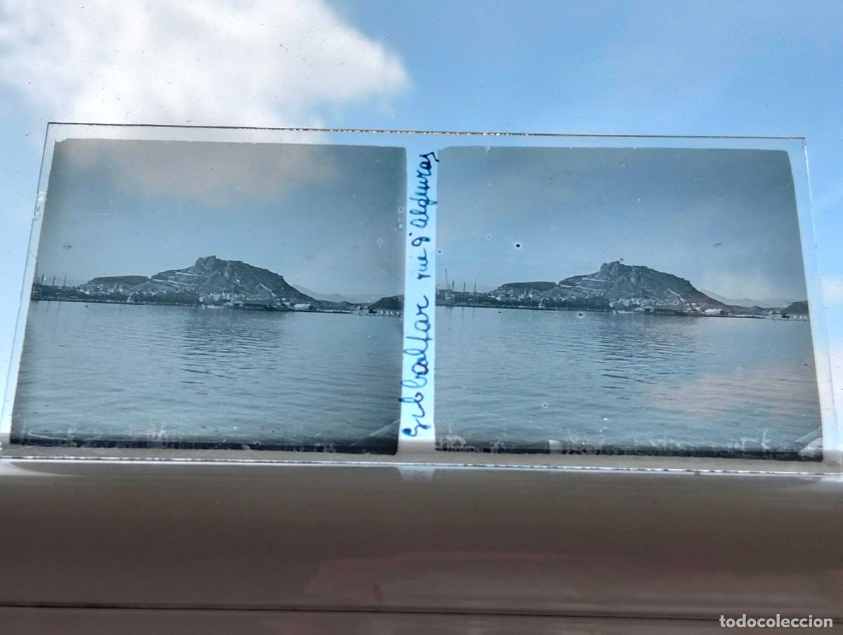 Fotograf&iacute;a antigua: ALICANTE VISTA ESTEREOSCOPICA EN CRISTAL 5,8 X 13 CM