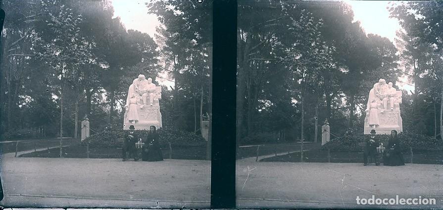 Fotograf&iacute;a antigua: MADRID EL RETIRO NEGATIVO CRISTAL 6 X 13 cm.