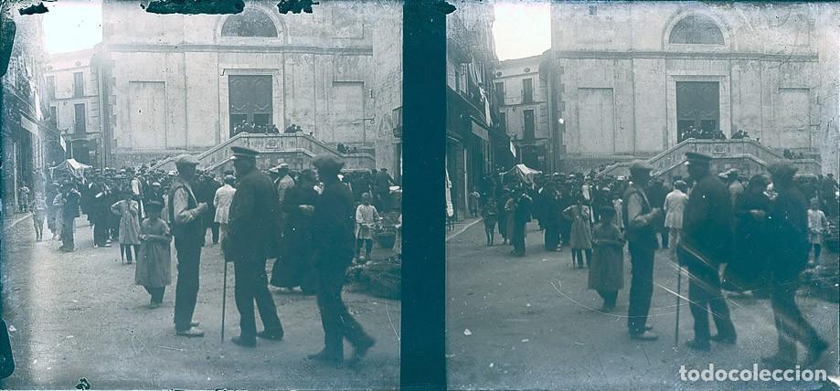 Fotograf&iacute;a antigua: SANT HILARI SACLAM GIRONA NEGATIVO CRISTAL 6 X 13 cm.