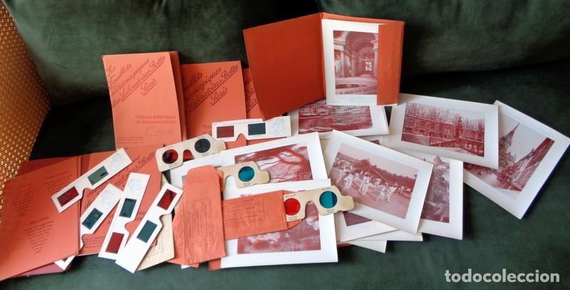 Fotograf&iacute;a antigua: SUPER LOTE FOTOS ESTEREOSCOPICAS 3D 64 L&Aacute;MINAS FEUILLETS LABORATORIOS BOTTU PARIS EUSKADI GAFAS.