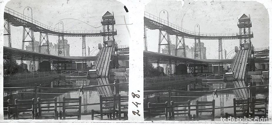 Fotograf&iacute;a antigua: VALENCIA EXPOSICION 1909 ESTEROSCOPICA DE CRISTAL 6 X 13 cm.