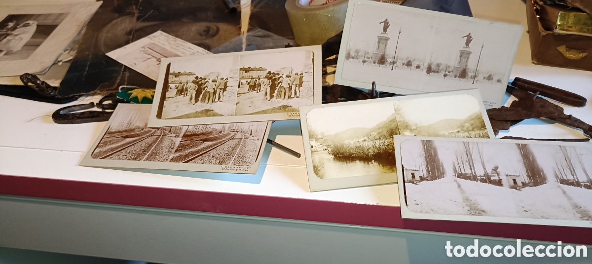 Fotograf&iacute;a antigua: Conjunto de fotograf&iacute;as estereosc&oacute;picas de la ciudad de Le&oacute;n principios del siglo XX