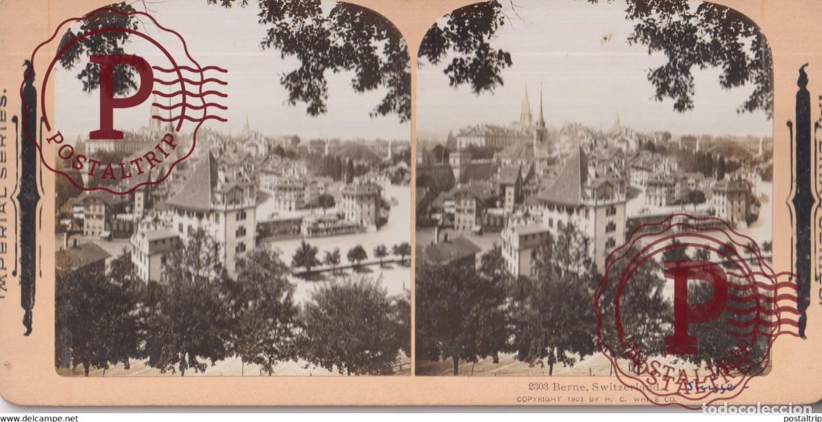 Fotografia antica: BERNE IMPERIAL SERIES SUISSE SUIZA SWITZERLAND +-17.5*8.5cm ESTEREOSCOPICA STEREOSCOPIC