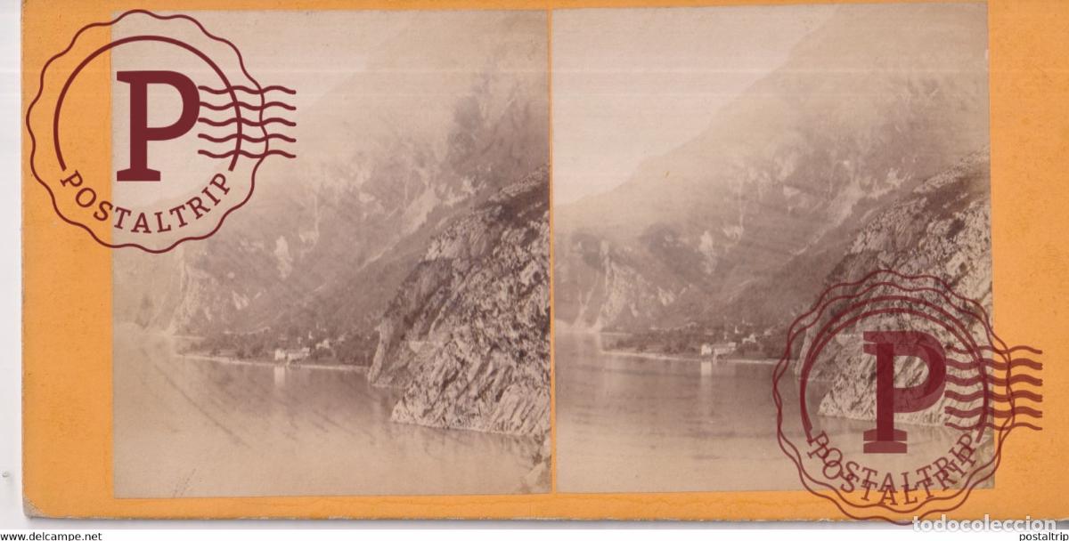 Fotografia antica: SISIKON SUISSE SUIZA SWITZERLAND +-17.5*8.5cm ESTEREOSCOPICA STEREOSCOPIC