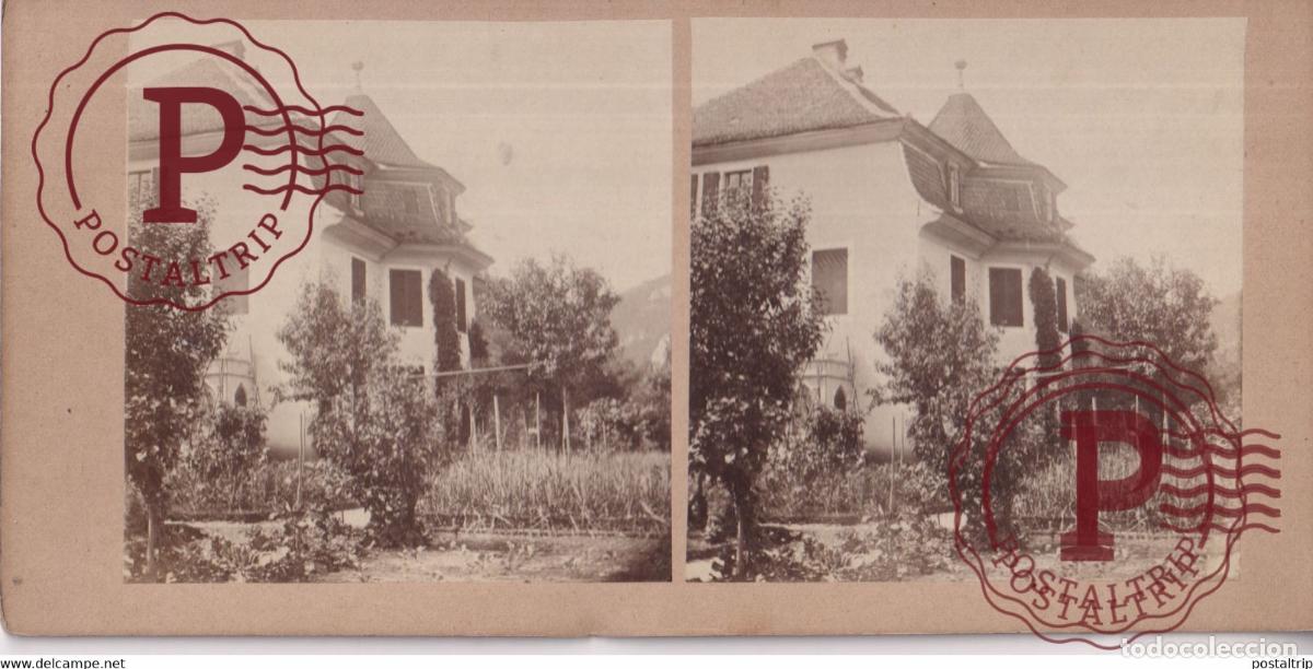 Antique Photography: LA MAISON SUISSE SUIZA SWITZERLAND +-17.5*8.5cm ESTEREOSCOPICA STEREOSCOPIC
