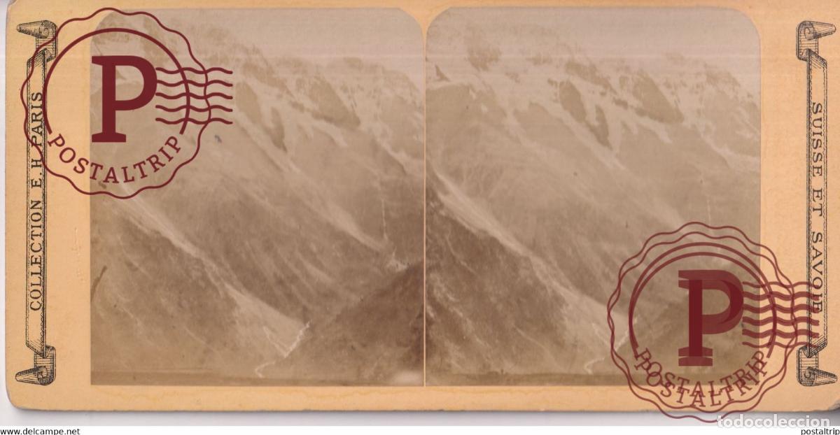 Antique Photography: COLLECTION E.H. PARIS SUISSE ET SAVOIE SUISSE SUIZA SWITZERLAND +-15*8.5cm ESTEREOSCOPICA STEREOS